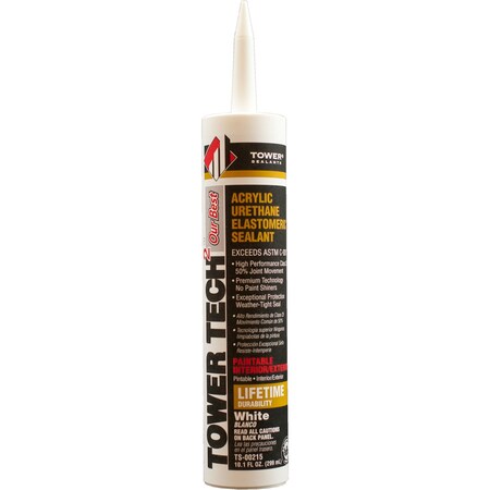 Tower Sealants Tower Sealants Tower Tech 2 White Acrylic Urethane Window and Door Sealant 10.1 oz TS-00215